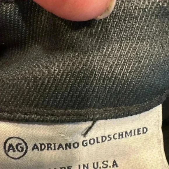 AG Adriano Goldschmied black leather look jeans. Zipper on front pockets size 26 - Picture 7 of 13